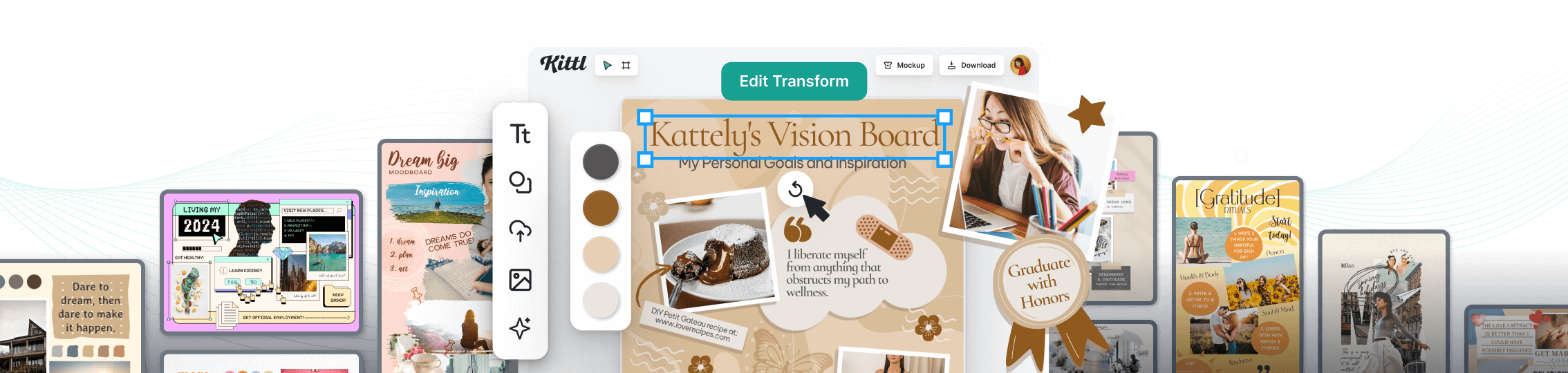 Free Online Vision Board Maker - Design Your Own Goals | Kittl