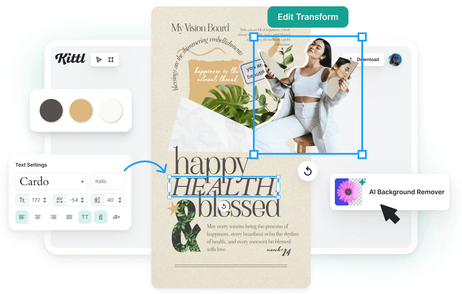 Free Online Vision Board Maker - Design Your Own Goals | Kittl